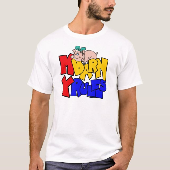 T-shirt Mon étable Mon règlement Cochon (Devant)