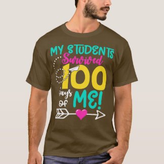 T-shirt Mon étudiant a survécu 100 jours de moi 100e jour 