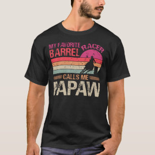 T-shirt Mon Favori Barrel Racer M'Appelle Papaw Vintage T-
