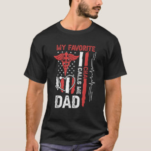 T-shirt Mon Favori CNA m'appelle Papa Papa Daddy USA Flag