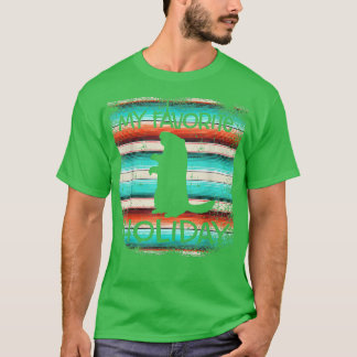 T-shirt Mon Favori Jour Férié Jardin de porc couché de sol