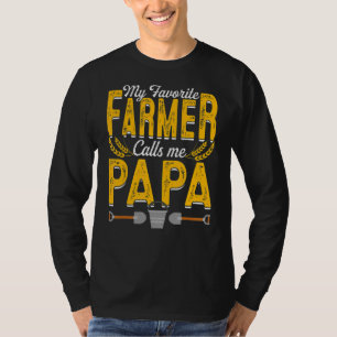 T-shirt Mon Fermier Préféré M'Appelle Papa Farming Papa Me