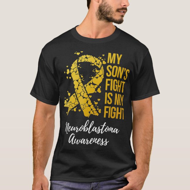T-shirt Mon Fils Combattre Est Mon Combat Neuroblastoma (Devant)