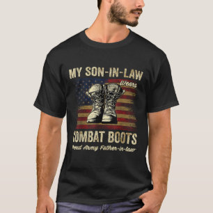 T-shirt Mon Fils en droit porte des bottes de combat fière
