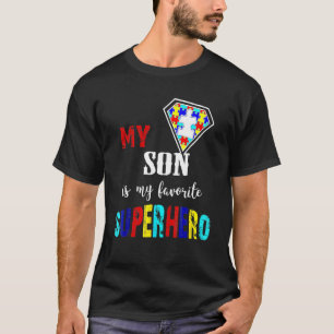 T-shirt Mon fils est mon super-héros préféré Sensibilisati