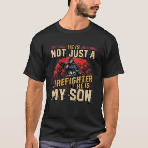T-shirt Mon Fils Est Un Pompier Fière Feu De Famille Maman