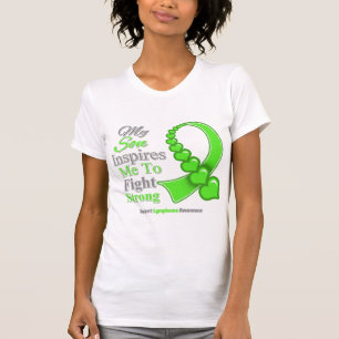 T-shirt Mon fils m'inspire combattre le lymphome fort