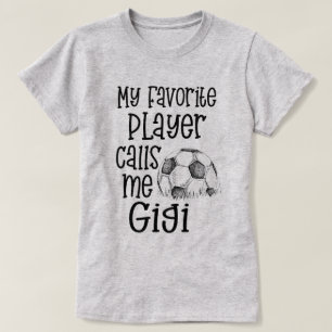 T-shirt Mon footballeur préféré m'appelle pièce en t d
