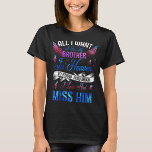 T-shirt Mon frère au ciel J'aime et Mlle Lui RIP