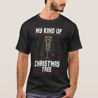 T-shirt Mon Genre D'Arbre De Noël Drag Racing Funny Xmas R