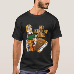 T-shirt Mon Genre De Fille Design Pour Accordioniste De Mu