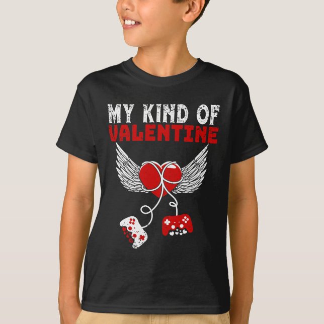 T-shirt Mon genre Valentines Joueur Valentines Jeu Jouer H (Devant)