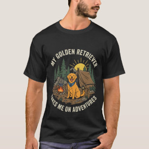 T-shirt Mon Golden Retriever M'emmène en Aventure en Campi