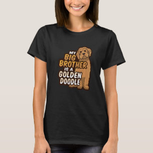 T-shirt Mon grand frère est un golden doodle pour un enfan