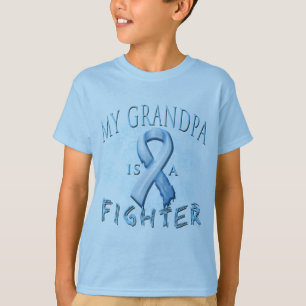 T-shirt Mon grand-papa est un combattant bleu-clair