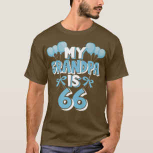 T-shirt Mon Grand-Père A 66 Ans Grand-Père 66e Anniversair