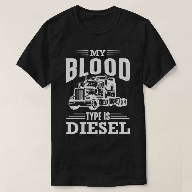 T-shirt Mon groupe sanguin est Diesel (Design devant)