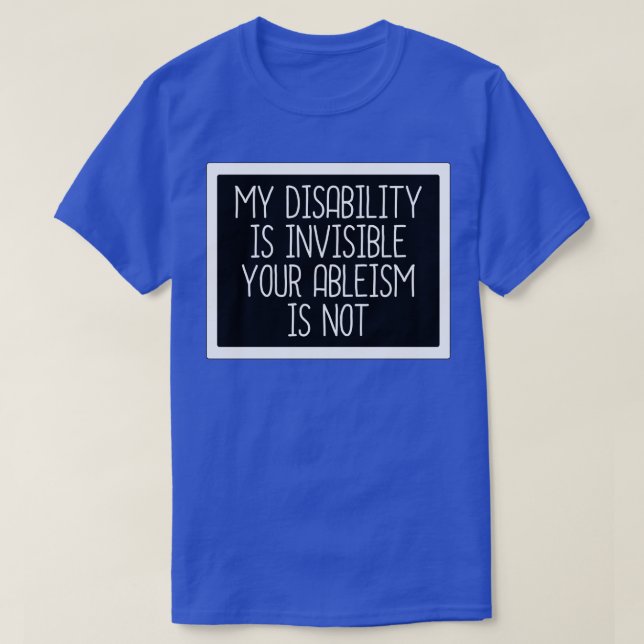 T-shirt Mon handicap est invisible3 (Design devant)
