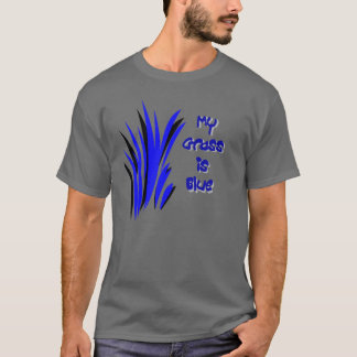 T-SHIRT MON HERBE EST BLEUE