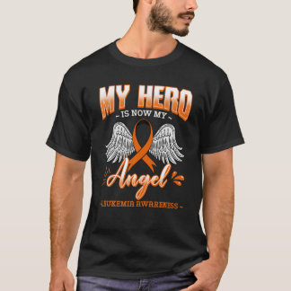 T-shirt Mon Héros Est Maintenant Mon Ange Leucémie Os Marr