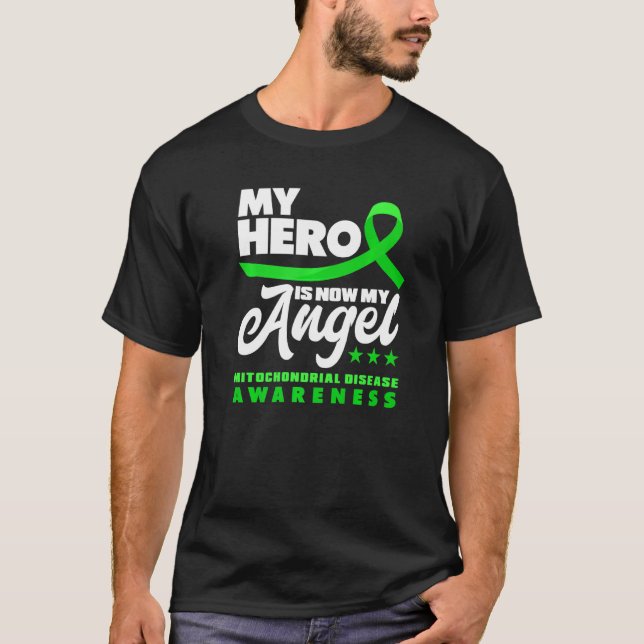 T-shirt Mon Héros Est Maintenant Mon Ange Maladie Mitochon (Devant)