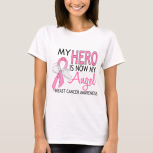 T-shirt Mon Héros Est Mon Ange Cancer Du Sein