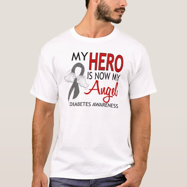 T-shirt Mon héros est mon diabète d'ange (Devant)