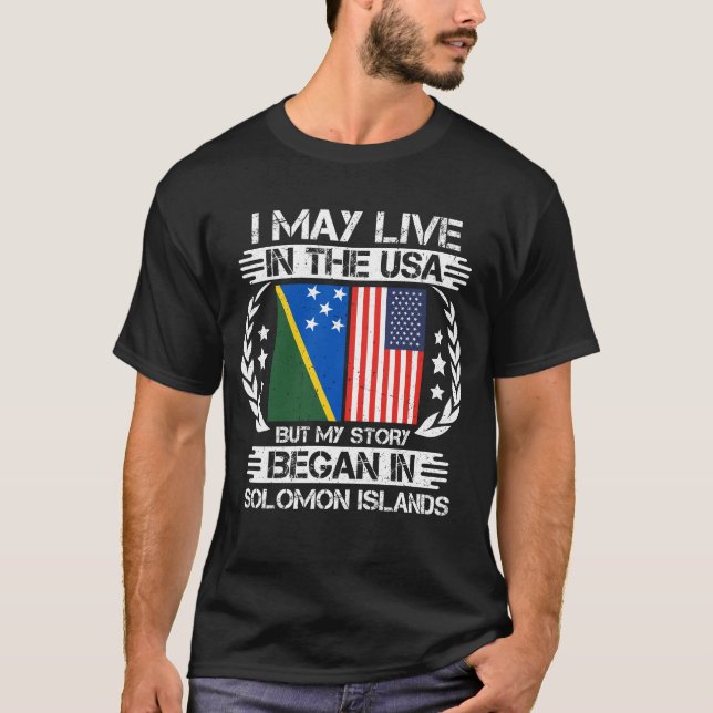 T-shirt Mon Histoire Commence Aux Îles Salomon (Devant)