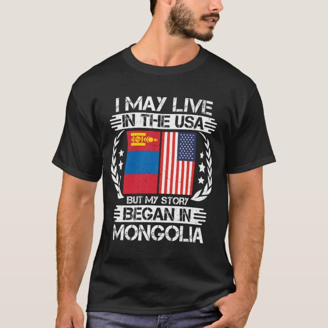 T-shirt Mon Histoire Commence En Mongolie (Devant)