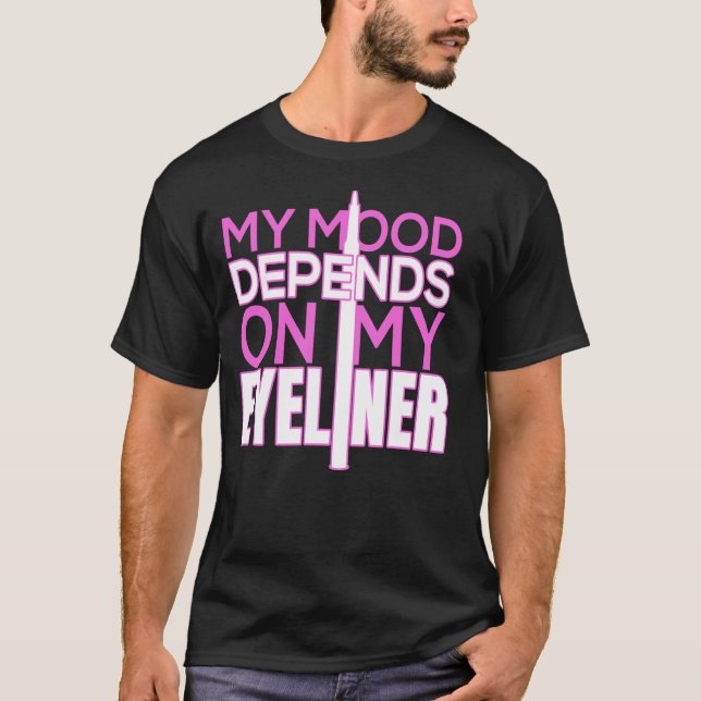 T-shirt Mon humeur dépend de mon idée de l'oreillette pour (Devant)