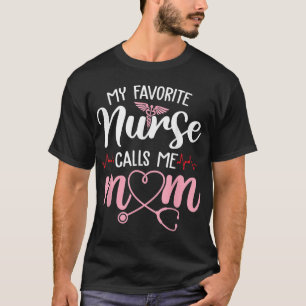 T-shirt Mon Infirmière Préférée M'Appelle Maman Fleurs Mig