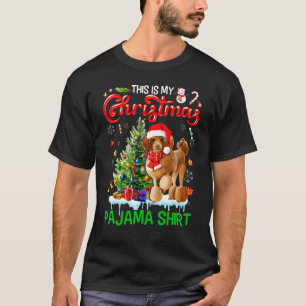 T-shirt Mon jambon de Noël Écharpe de caniche Père Noël No