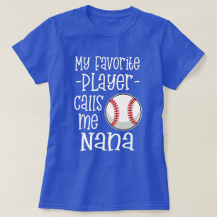 T-shirt Mon joueur de baseball préféré m'appelle cadeau