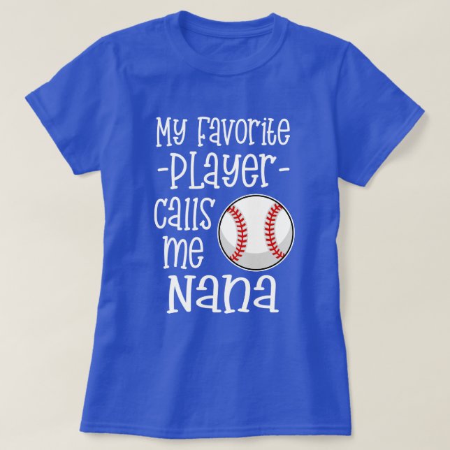 T-shirt Mon joueur de baseball préféré m'appelle cadeau de (Design devant)