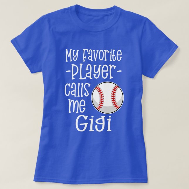 T-shirt Mon joueur de baseball préféré m'appelle cadeau de (Design devant)