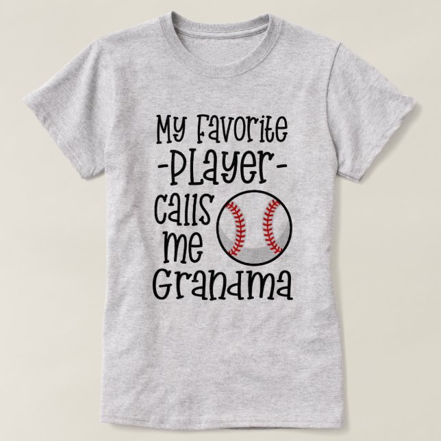 T-shirt Mon joueur de baseball préféré m'appelle cadeau de (Design devant)
