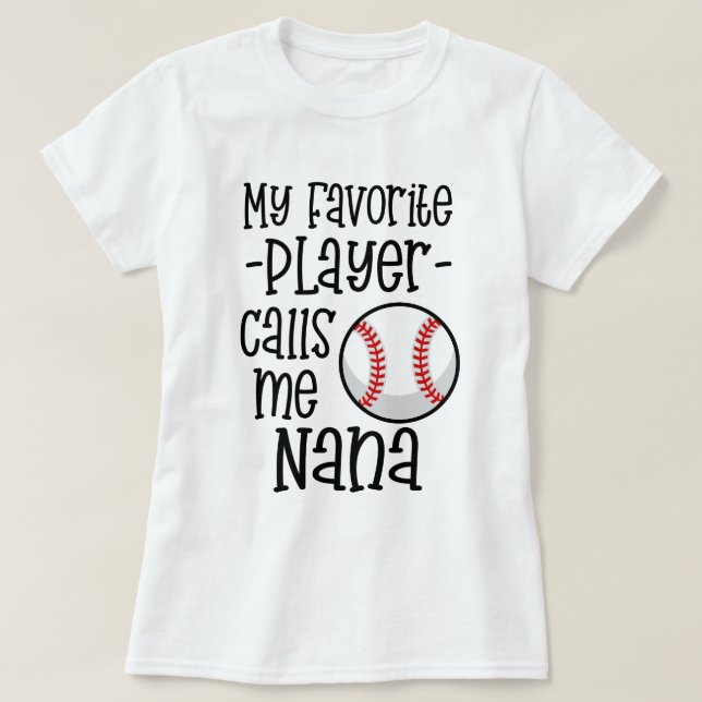 T-shirt Mon joueur de baseball préféré m'appelle cadeau de (Design devant)