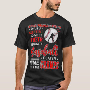 T-shirt Mon Joueur De Baseball Préféré M'Appelle Gramps