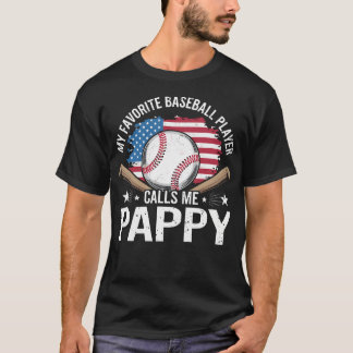T-shirt Mon Joueur de Baseball Préféré M'appelle Pappy Usa