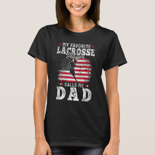 T-shirt Mon Joueur De Crosse Préféré M'Appelle Papa Pères 