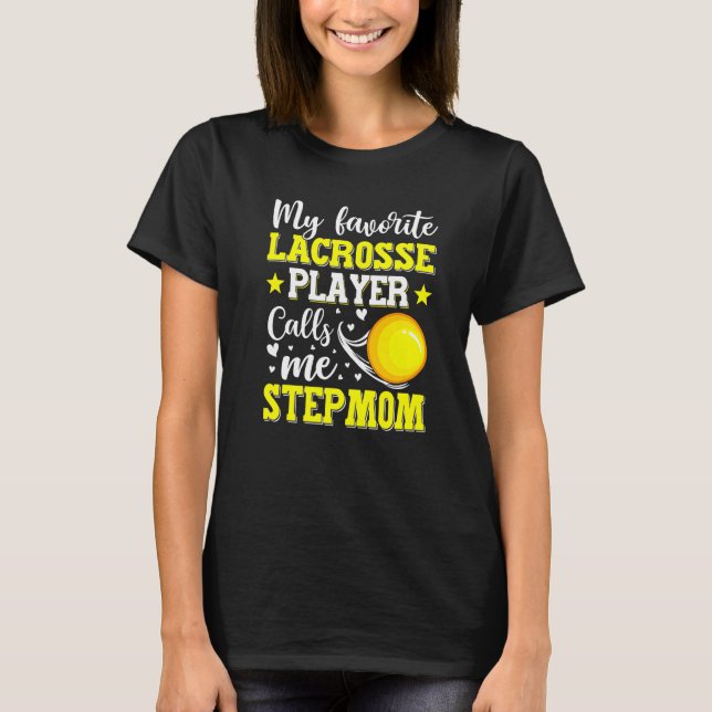 T-shirt Mon Joueur De Crosse Préféré M'Appelle Stepmaman M (Devant)