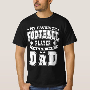 T-shirt Mon Joueur De Football Favori M'Appelle Papa Texte