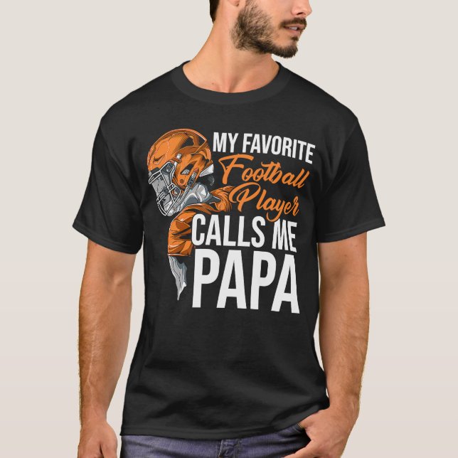 T-shirt Mon joueur de football favori peut me contacter Pa (Devant)