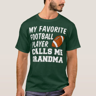 T-shirt Mon Joueur De Football Préféré M'Appelle Grand-Mèr