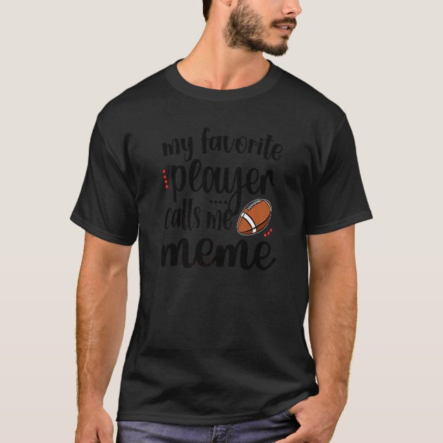T-shirt Mon Joueur De Football Préféré M'Appelle Grand-Mèr (Devant)