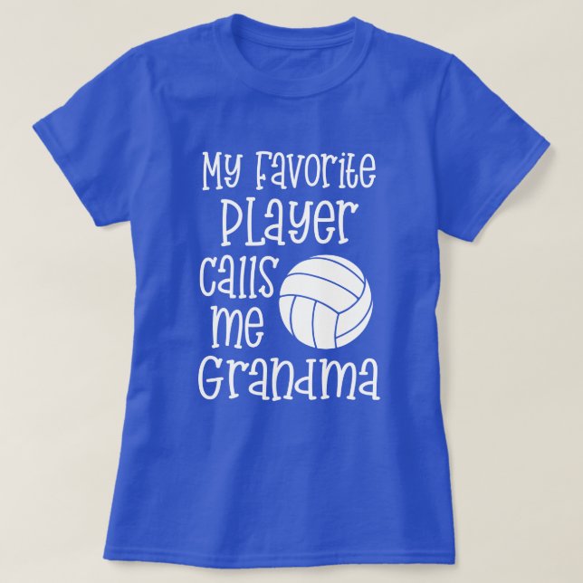T-shirt Mon joueur de volleyball préféré m'appelle (Design devant)