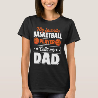 T-shirt Mon Joueur favori Bysketbyll M'appelle Papa Père