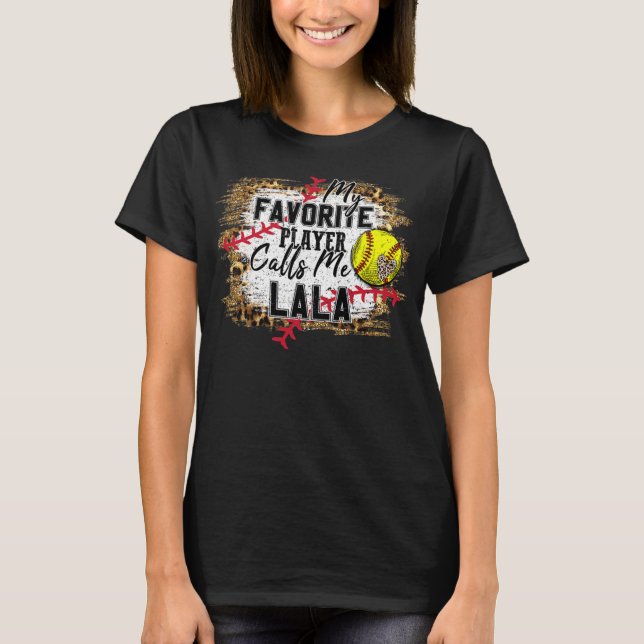 T-shirt Mon Joueur favori m'appelle les mères de softball  (Devant)