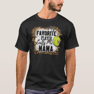 T-shirt Mon Joueur favori m'appelle Mama Tennis Mère D