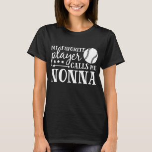 T-shirt Mon Joueur favori m'appelle Nonna Baseball Sport